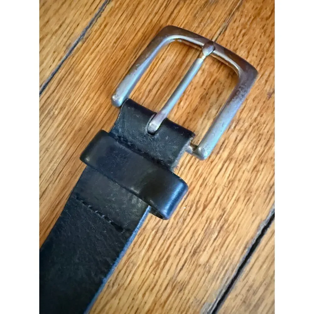GAP 1969 Distressed Black Leather Belt Mens sz XL